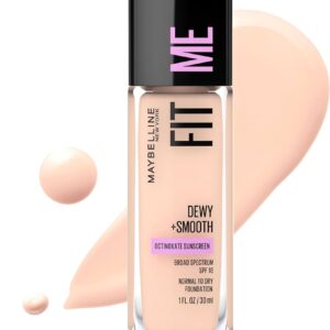 Maybelline New York Fit Me Matte + Poreless Foundation, 125 Nude Beige, 1.0 fl oz